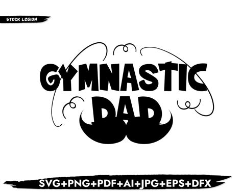 Download Free Gymnastic Dad Yellow SVG Printable